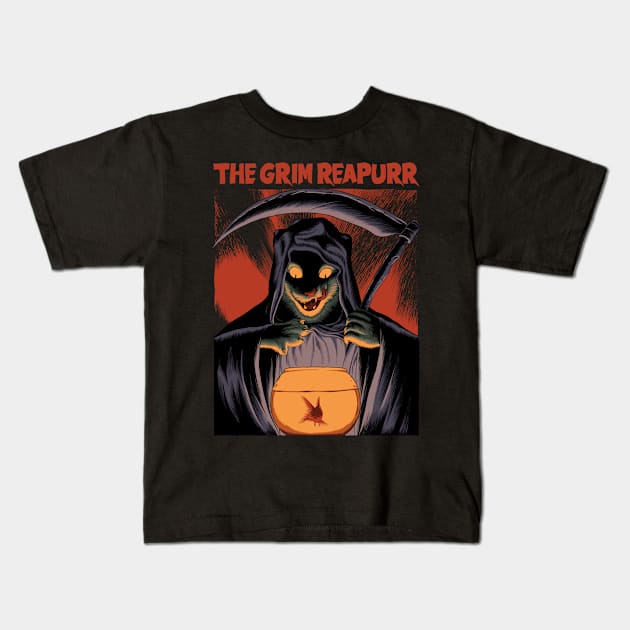 The Grim Reapurr Kids T-Shirt by khairulanam87